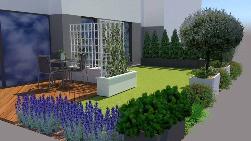 Przytulny ogródek na nowym osiedlu